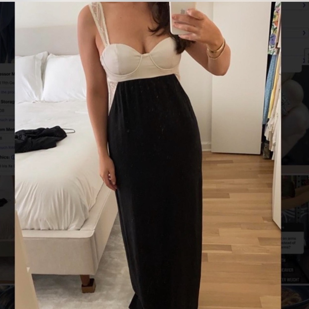 Black and Cream Dress